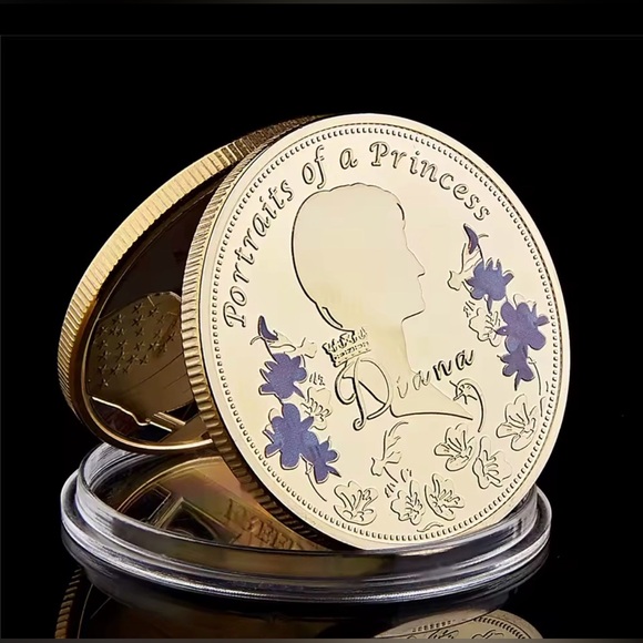 Collectible Princess Diana Rose With Diamond Last Rose Professional Coin - Picture 2 of 2